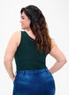 Cotton basic top, Green, Model image number 2
