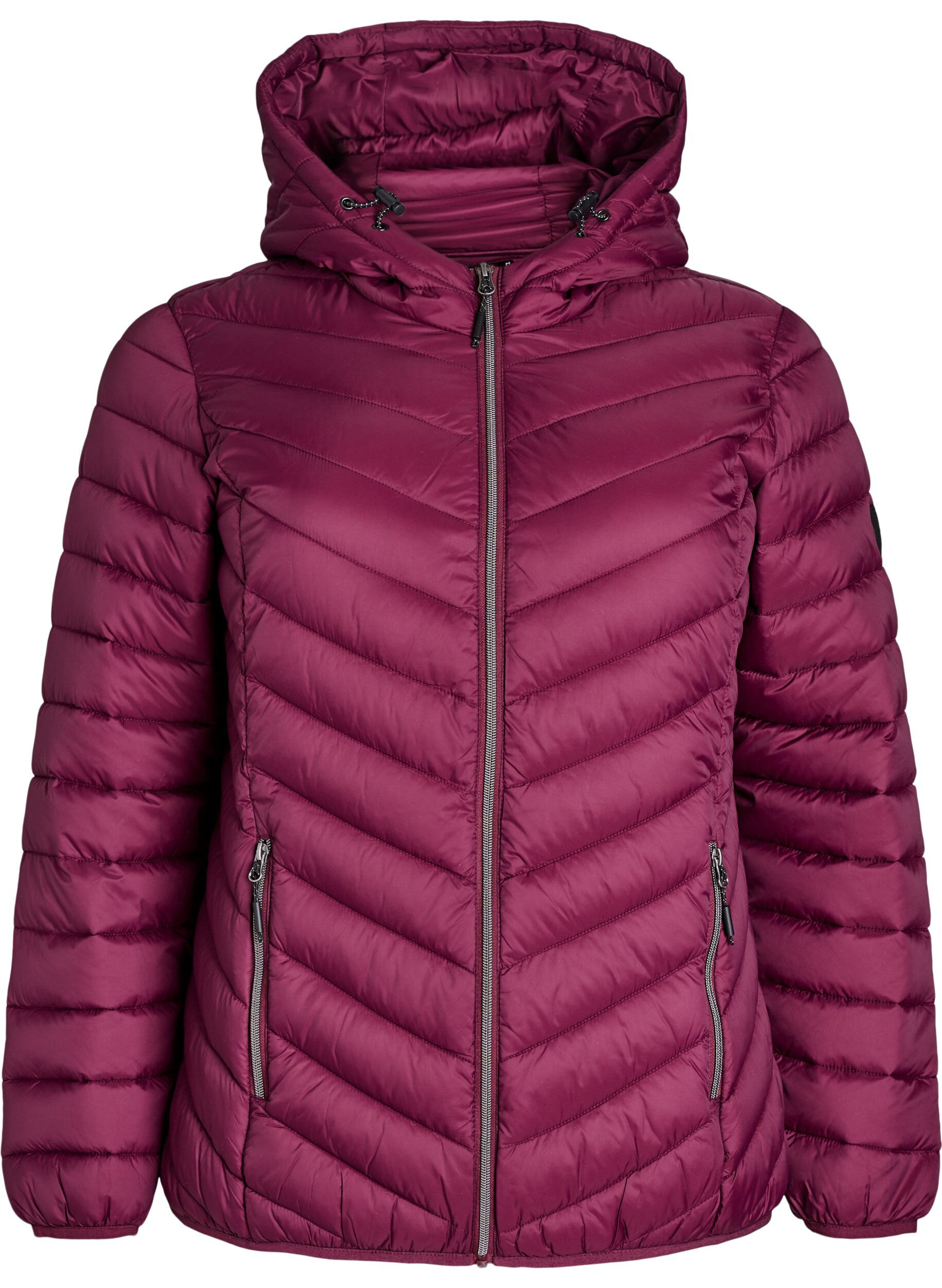 ZizzifashionLightweight jacket with hood, Dark Bordeaux, Packshot image number 0