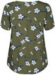 FLASH - Blouse with short sleeves and print, Olive Night Flower, Packshot image number 1