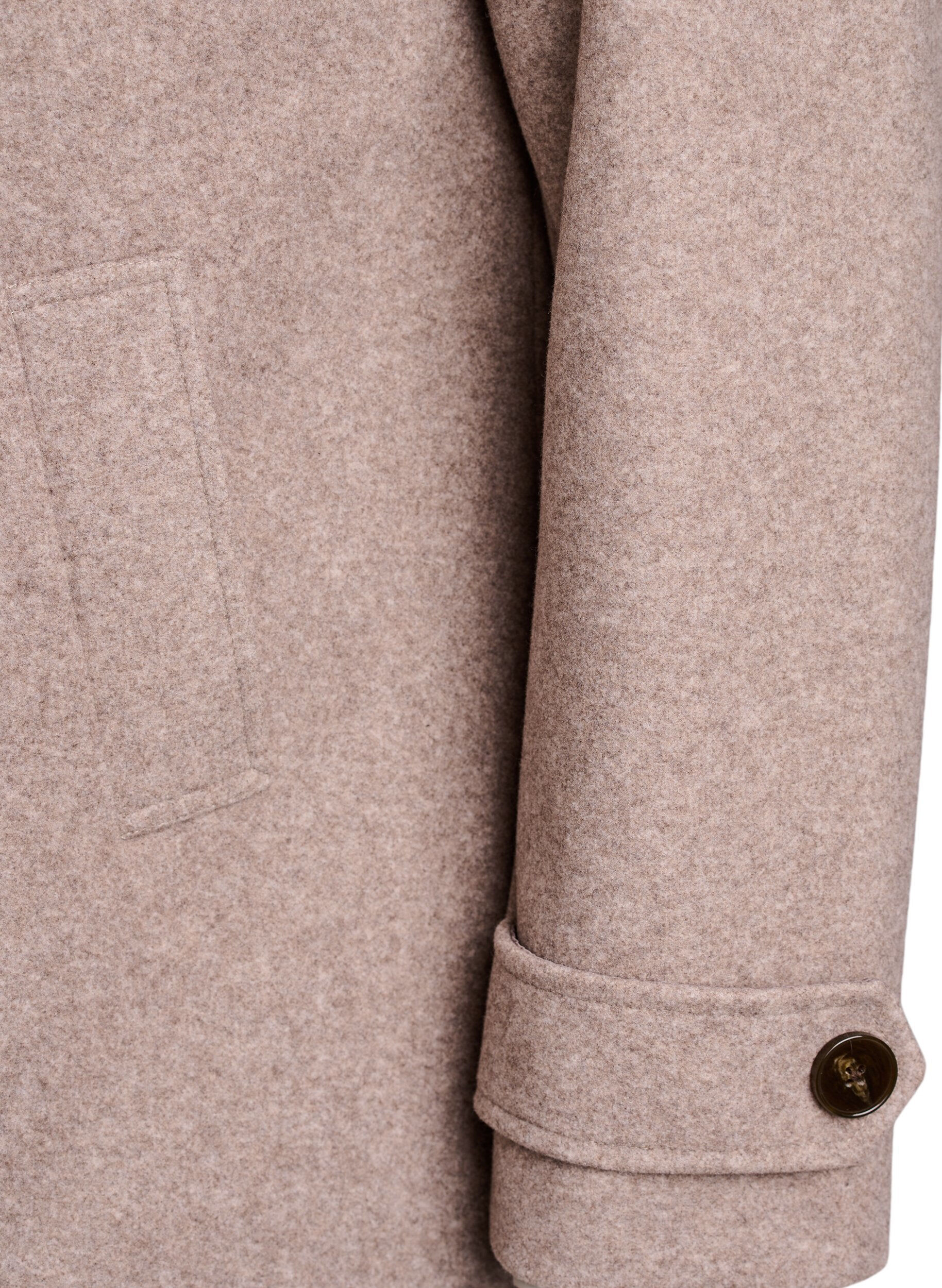 ZizzifashionShort coat with double-breasted button closure, Beige, Packshot image number 3
