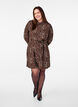Shirt dress with tie belt and long sleeves, Brown, Model image number 1