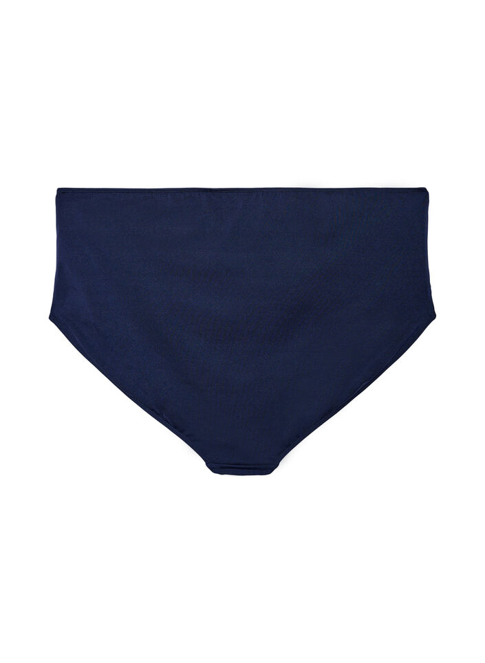 Bikini briefs with draping and high waist, Blue, Packshot image number 1