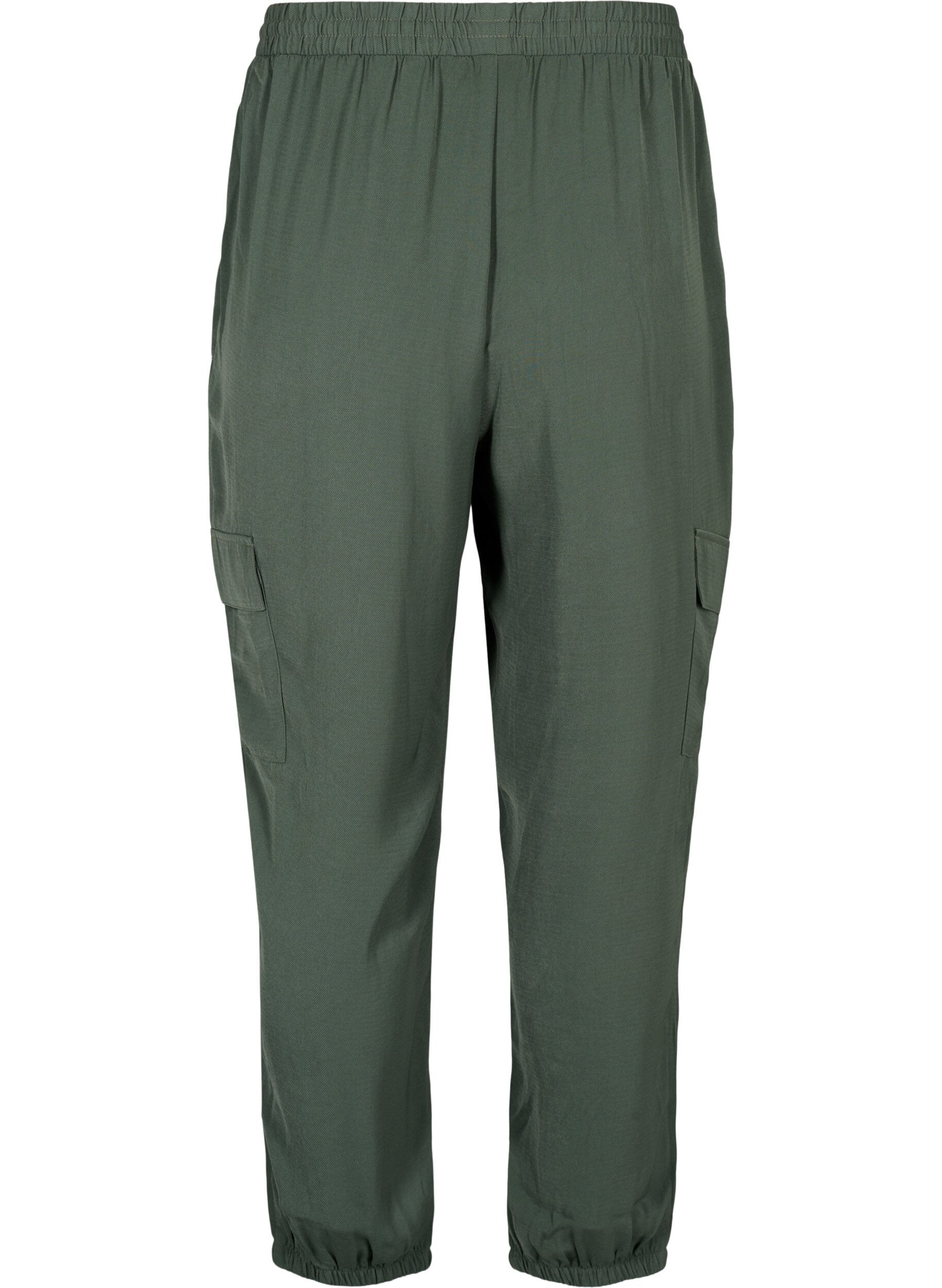 Zizzifashion Trousers with cargo pockets, Thyme, Packshot image number 1