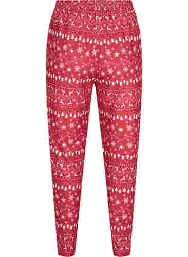 Christmas trousers with print, Tango Red/White AOP, Packshot image number 1