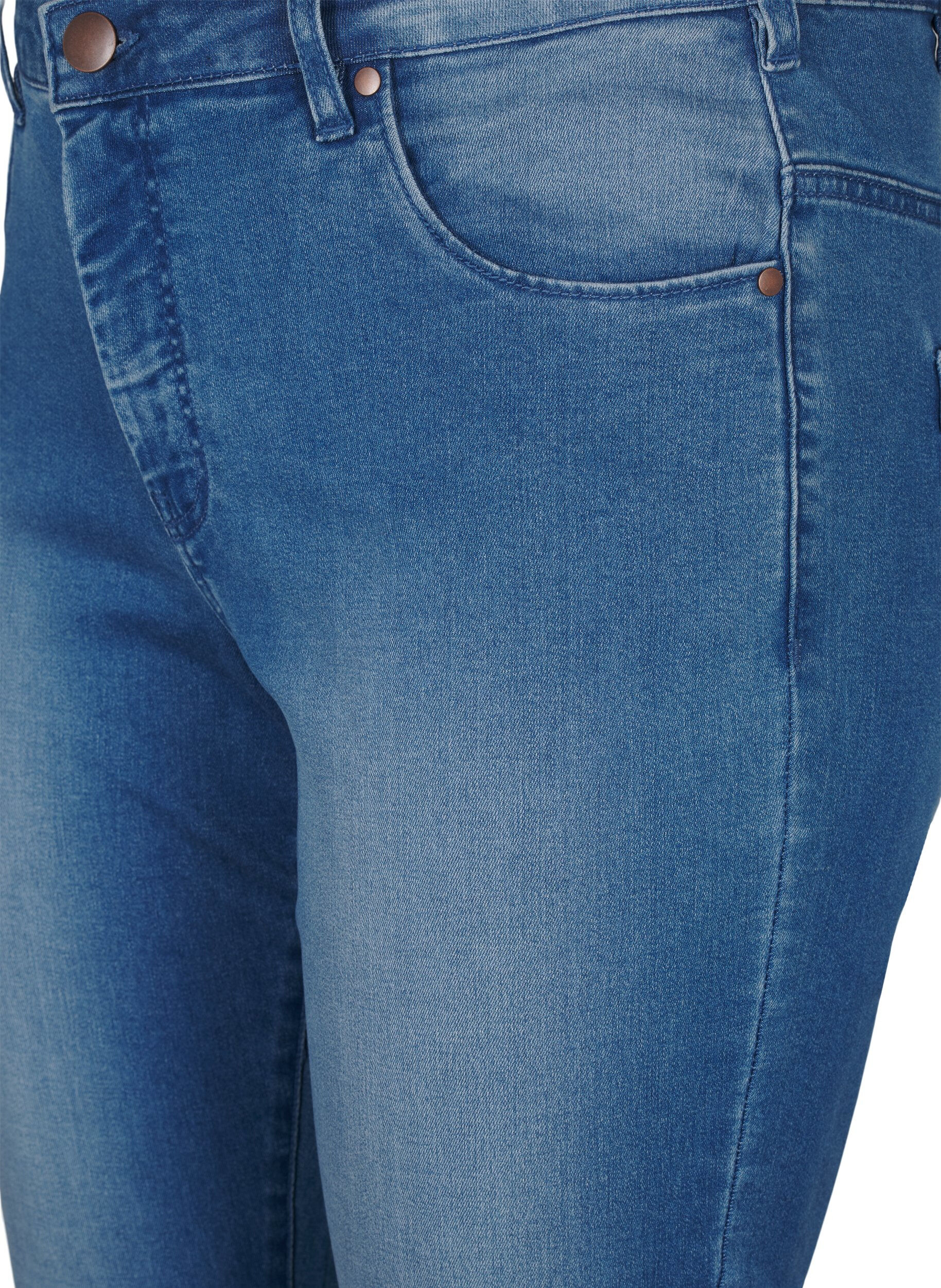 ZizzifashionSlim fit Emily jeans with normal waist, Light Blue, Packshot image number 2