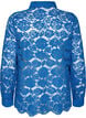 Lace shirt with pearl buttons, Blue, Packshot image number 1