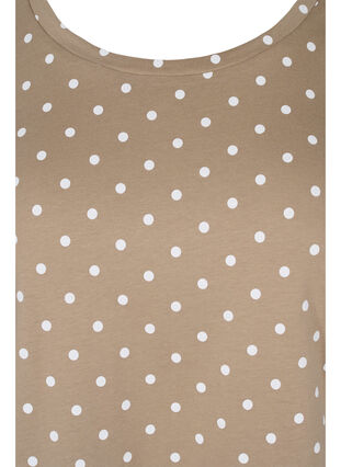 Polka dotted cotton t-shirt, Desert Taupe W. Dot, Packshot image number 2