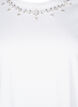 T-shirt with round neck and rhinestones, Bright White, Packshot image number 2