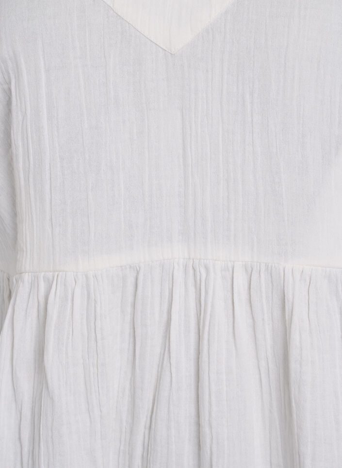 Cotton beach dress with narrow straps, Vanilla, Packshot image number 2