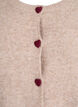 Cardigan with heart-shaped buttons, Beige, Packshot image number 2