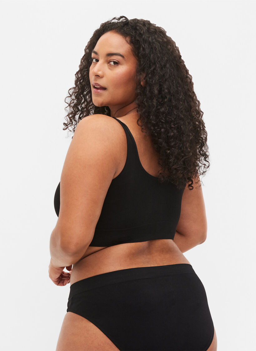 Soft non-padded bra, Black, Model image number 2