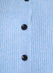 Ribbed cardigan with buttons, Light Blue, Packshot image number 2