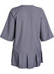 Short A-line dress with zipper and 3/4-sleeves, Grey, Packshot image number 1