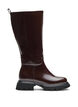 Tall boot with a lightly crackled look, Brown, Packshot image number 0