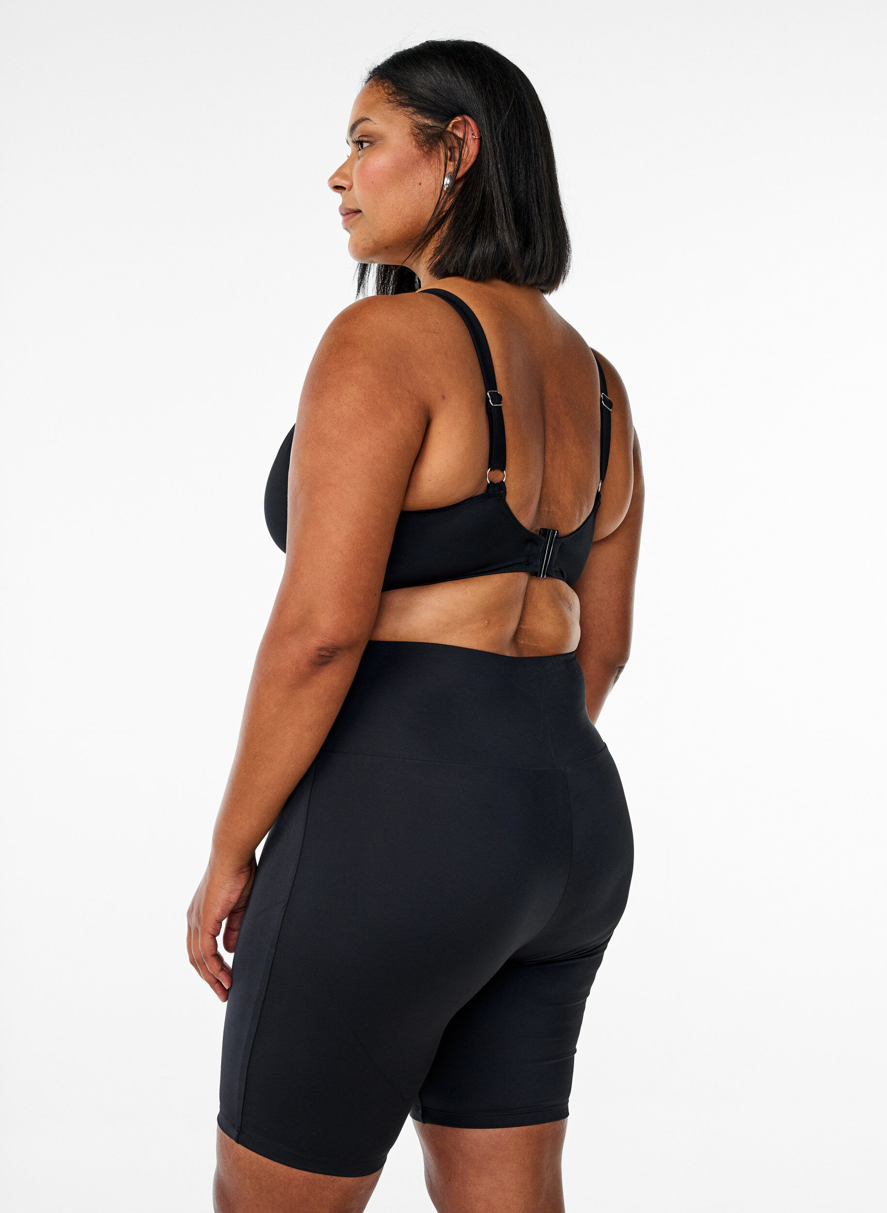 Zizzifashion Long swim shorts, Black, Model image number 1