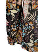 Shirt blouse with ruffles and paisley print, Black Paisley, Packshot image number 3