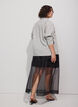 Long organza-look skirt, Black, Model image number 2