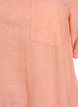 Linen and viscose tunic with A-shape, Coral, Packshot image number 2