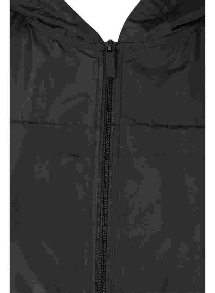 Reflective sports jacket with zip, Black, Packshot image number 2