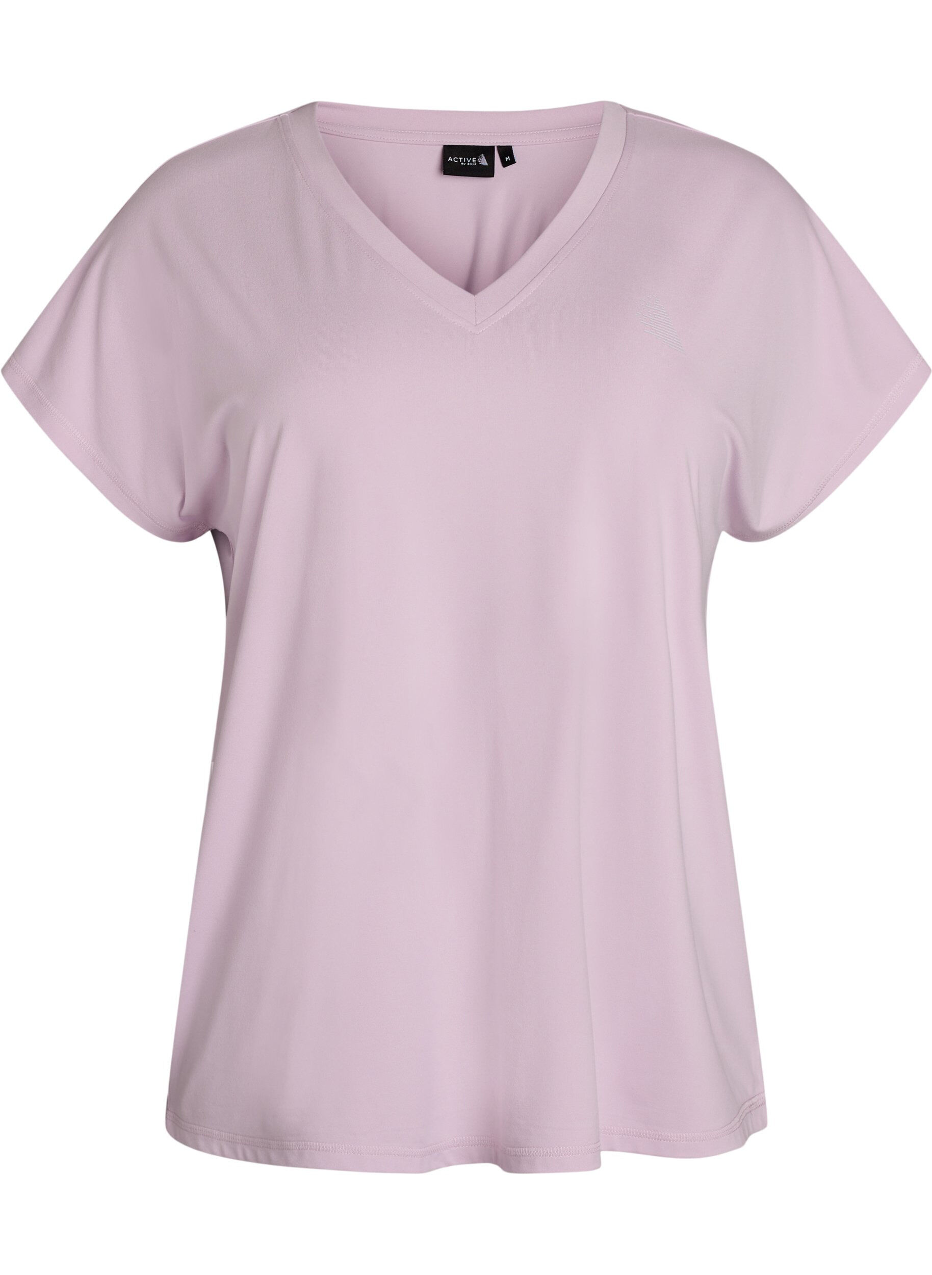 Loose training t-shirt with v-neck