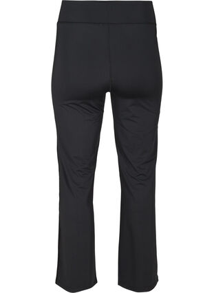 Flared exercise trousers with stretch, Black, Packshot image number 1