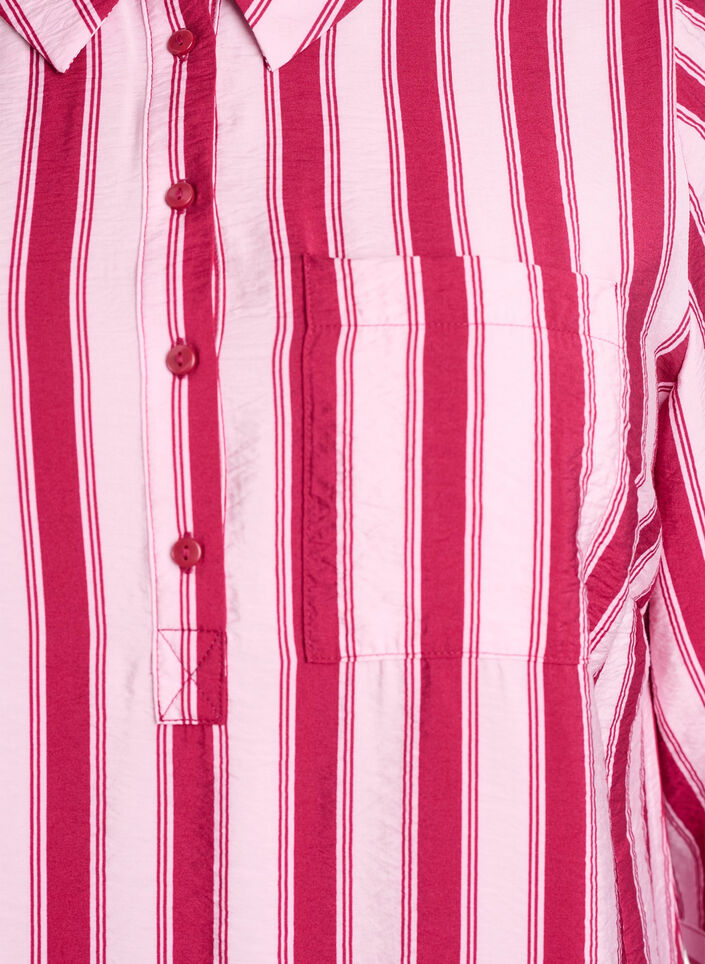 Short dress with collar and chest pocket, Pink, Packshot image number 2