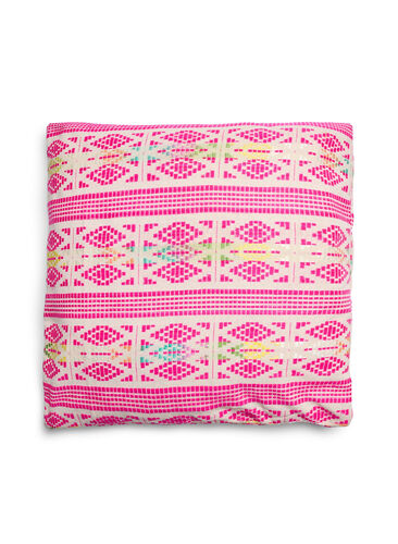Cushion cover with embroidered pattern, Pink Comb, Packshot image number 0