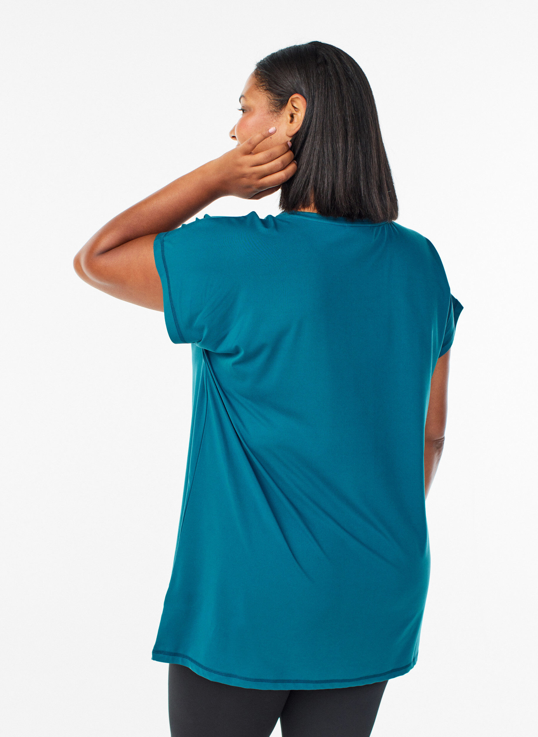 ZizzifashionLong training t-shirt, Petrol, Model image number 2