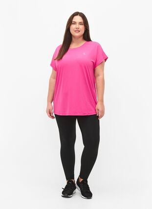 Short sleeved workout t-shirt, Raspberry Rose, Model image number 2