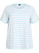 Striped T-shirt in organic cotton, Light Blue, Packshot image number 0