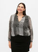 Printed blouse with v-neckline, Black, Model image number 3