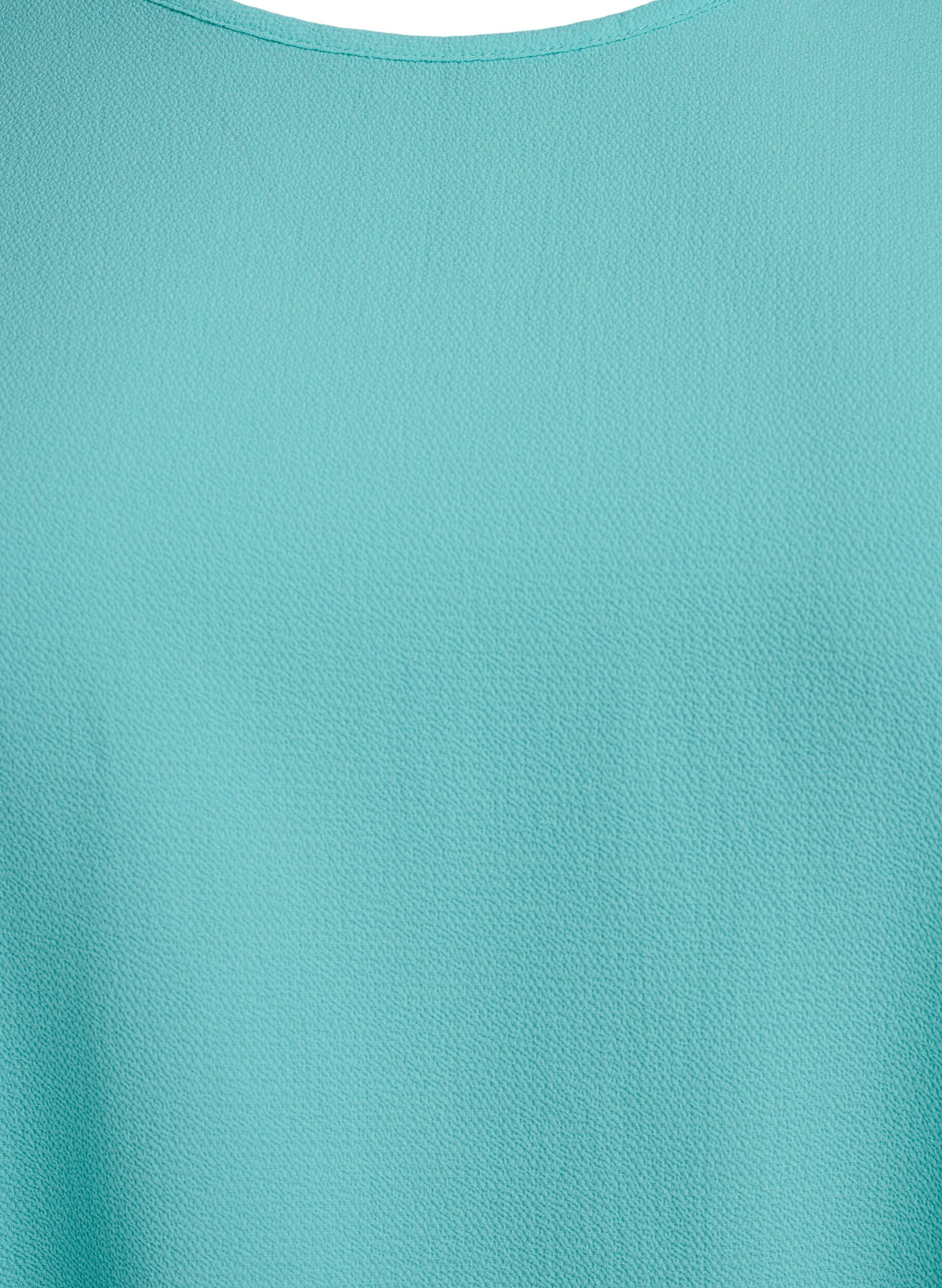 ZizzifashionBlouse with short sleeves and a round neckline, Light Blue, Packshot image number 2