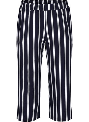 Loose trousers with 7/8 length, Night Sky Stripe, Packshot image number 0
