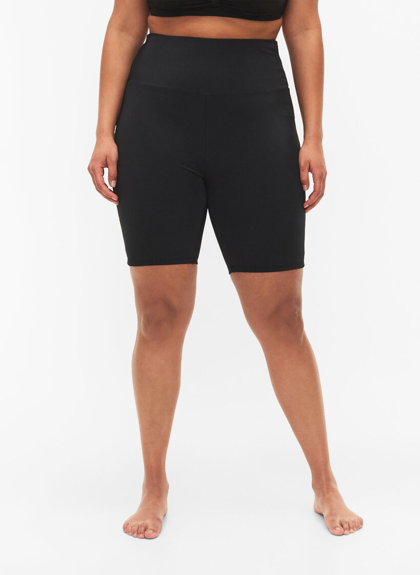 Long swim shorts, Black, Model image number 3