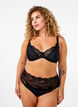 Full coverage bra with rhinestones, Black, Model image number 3
