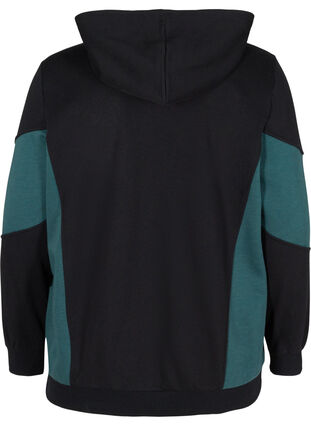 Hooded sweatshirt with pockets, Black, Packshot image number 1