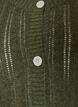 Knitted cardigan with openwork pattern, Green, Packshot image number 2