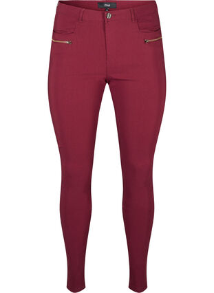Close-fitting trousers with zipper details, Port Royal, Packshot image number 0