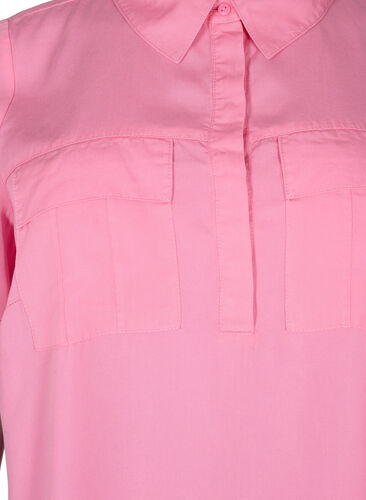 Short-sleeved tunic in lyocell (TENCEL™), Rosebloom, Packshot image number 2