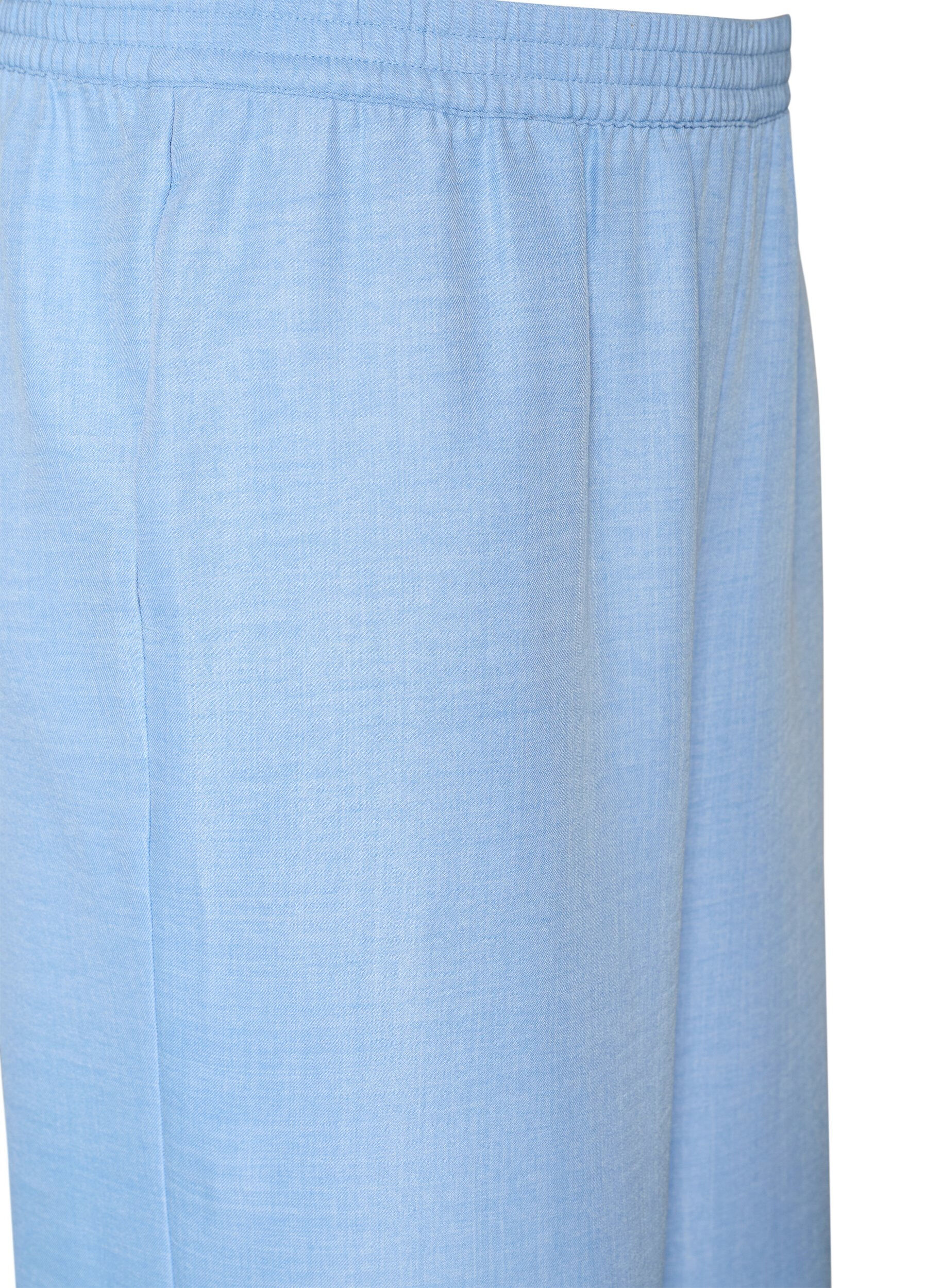 ZizzifashionLoose trousers with elasticated waistband and pockets, Light Blue, Packshot image number 2