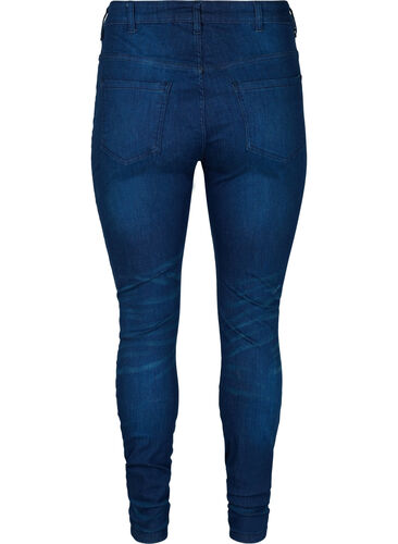 Super slim, high-waisted Amy jeans, Dark blue, Packshot image number 1