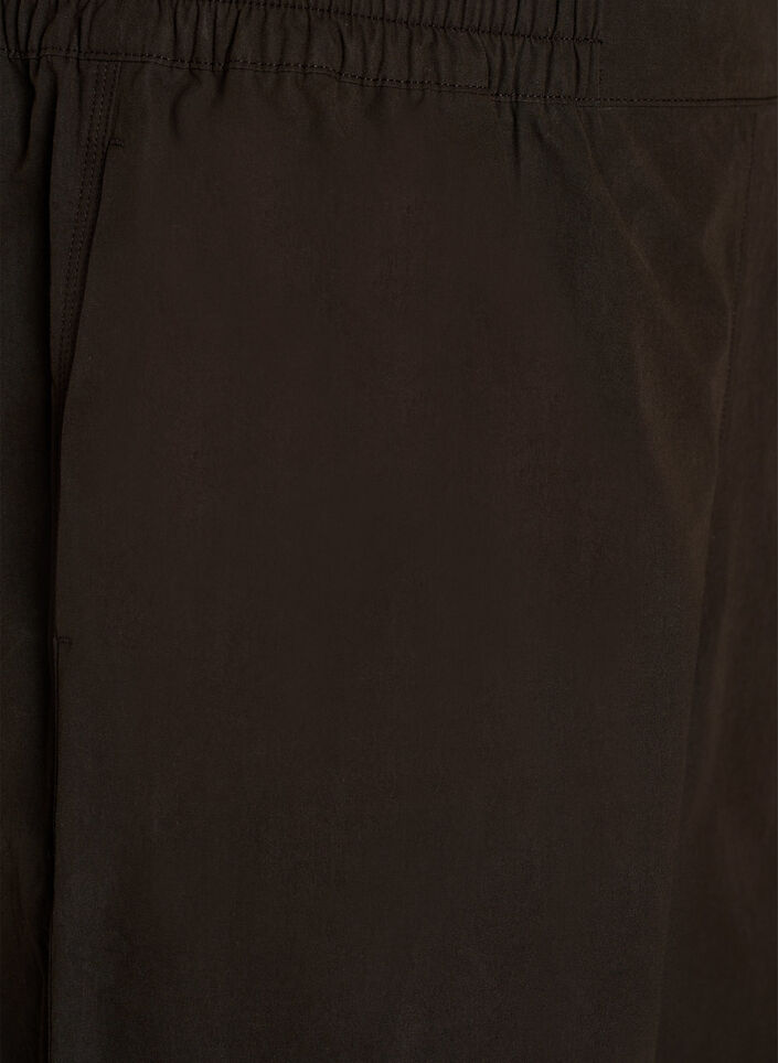 High-waisted cotton balloon trousers, Brown, Packshot image number 2