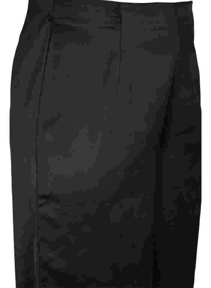 Wide leg satin trousers, Black, Packshot image number 2