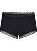High waisted hipster brief with lace, Black, Packshot image number 0