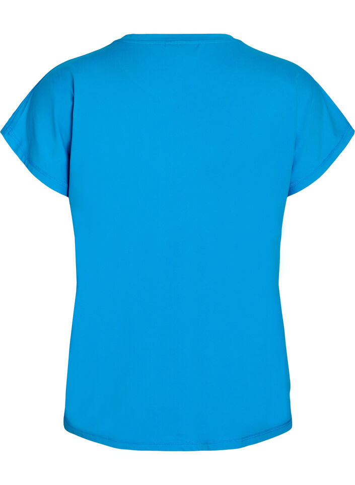 Solid-coloured training T-shirt, Blue, Packshot image number 1