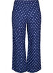 Loose trousers in cotton muslin with polka dots, Blue, Packshot image number 1