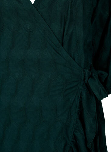 FLASH - Wrap Dress with 3/4 Sleeves, Scarab, Packshot image number 2