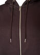 Hooded sweatshirt with a zip and pockets, Brown, Packshot image number 2
