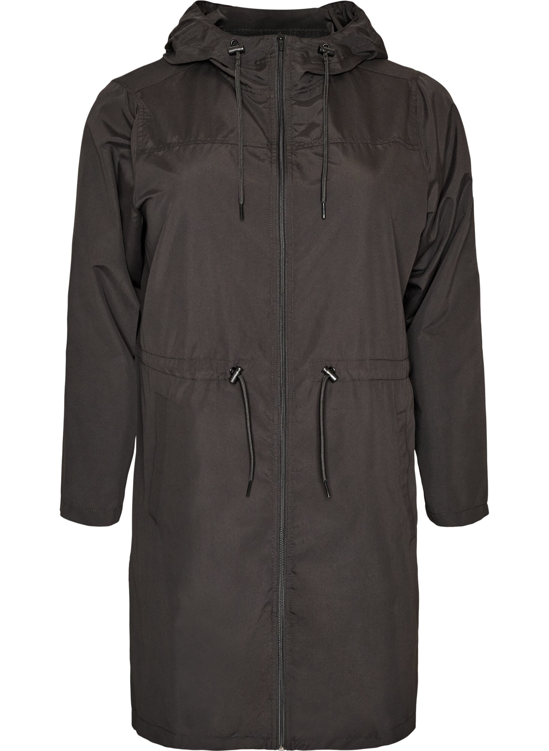 ZizzifashionLightweight parka with a hood, Black, Packshot image number 0