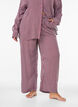 Loose night trousers with stripes and hearts, Dark Bordeaux, Model image number 2